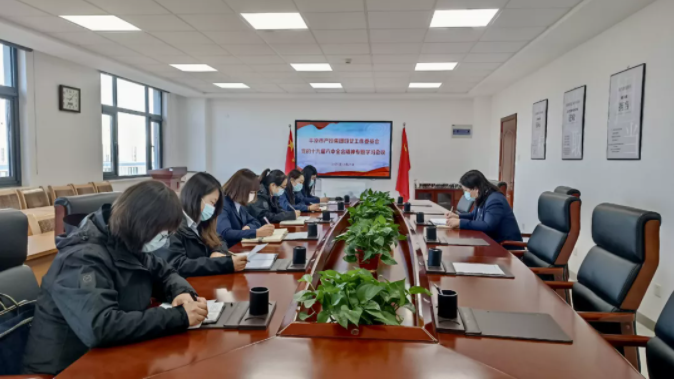 市產投集團婦委會組織傳達學習黨的十九屆六中全會精神(圖1)